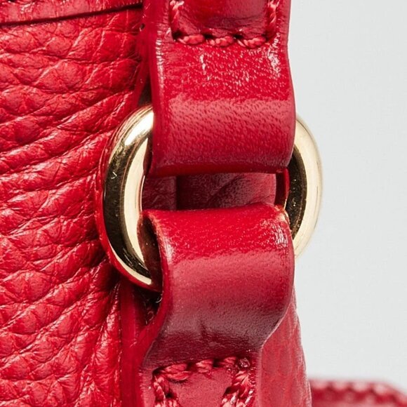 Burberry Red Leather Canterbury Tote Bag - Picture 10 of 11